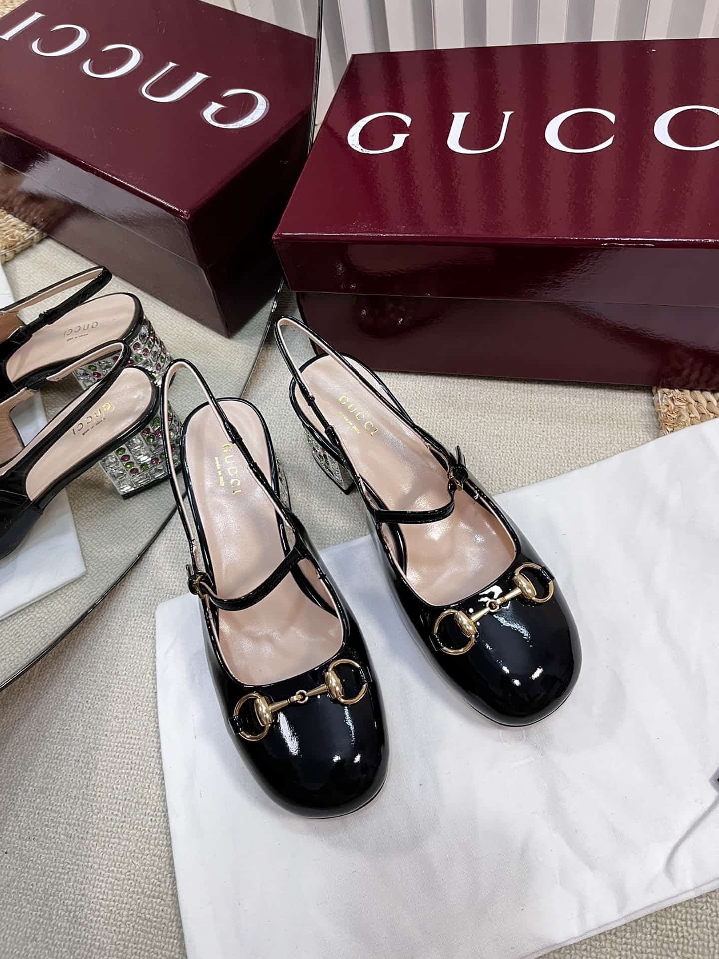 Gucci Horsebit Slingback Pump Shoes Women