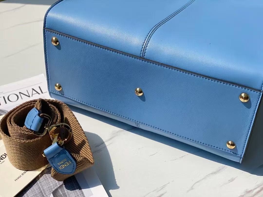 PEEKABOO X-LITE MEDIUM leather bag Blue High