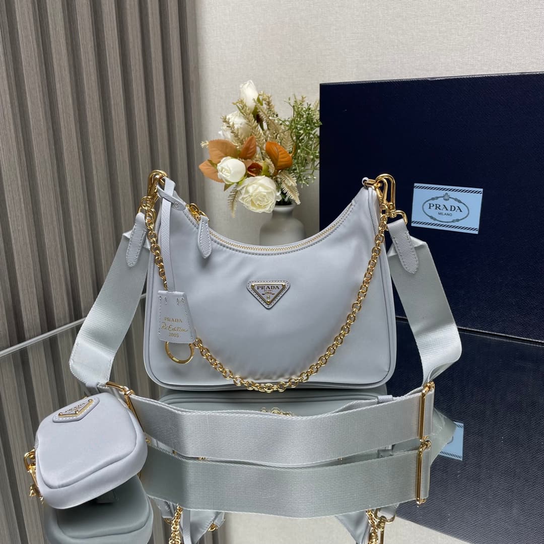 Prada Re-Edition 2005 Nylon bag 1BH204 Blue High