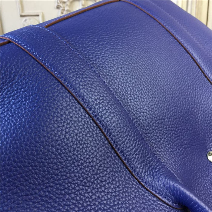 Hermes Garden Party 30/36 Bag Calfskin In Royal Blue High