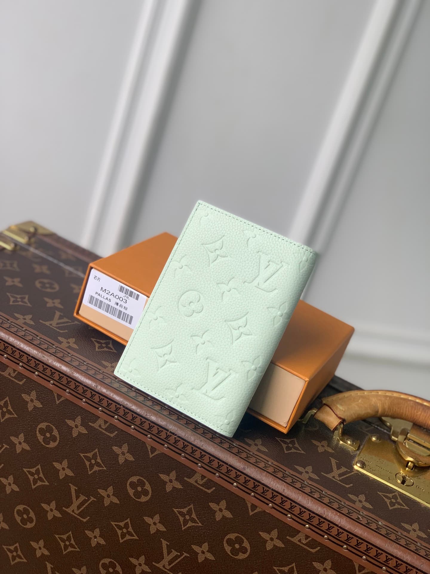 Louis Vuitton Passport Cover Minty/Lily White Cowhide leather M2A003 High