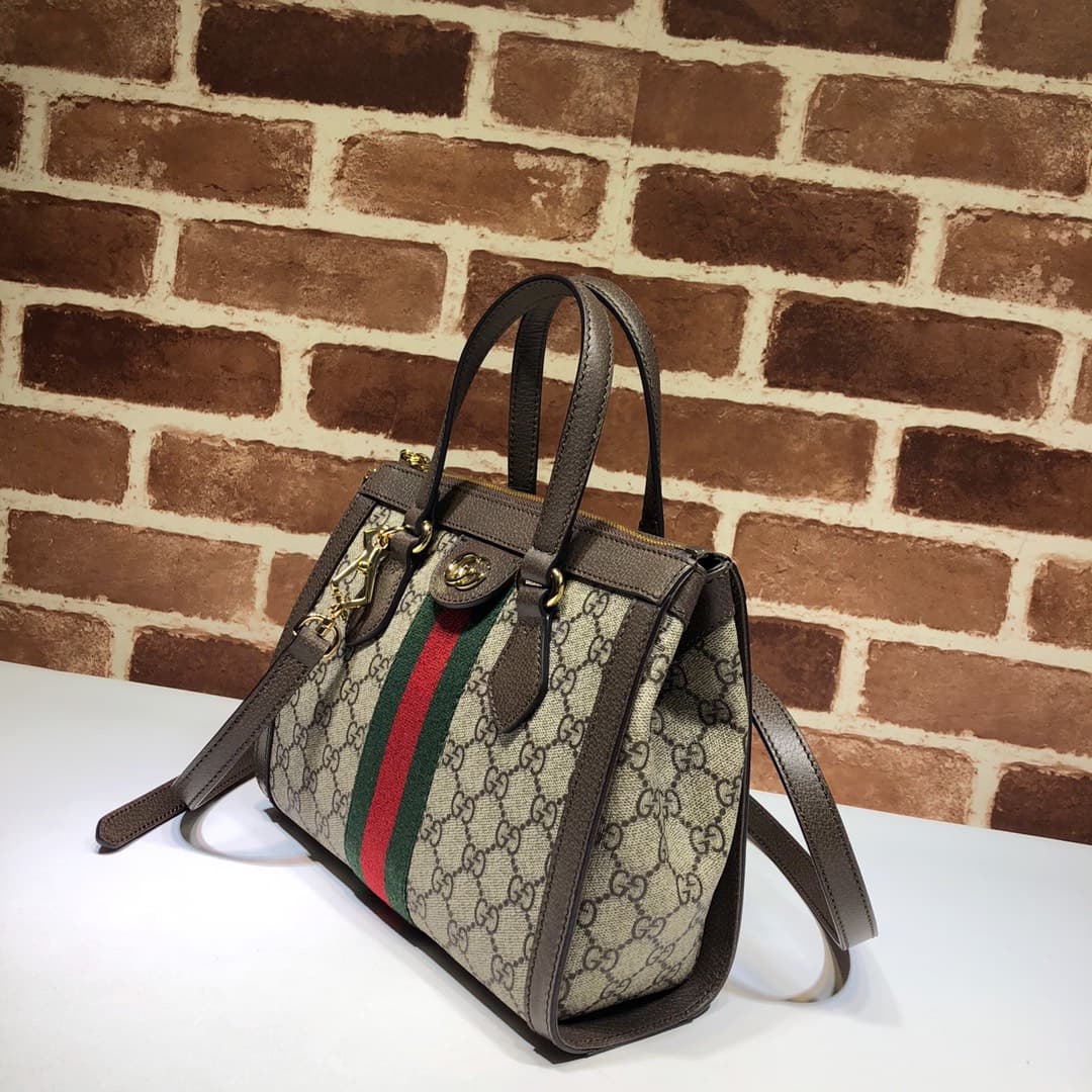 Ophidia small GG tote bag 547551 Brown high