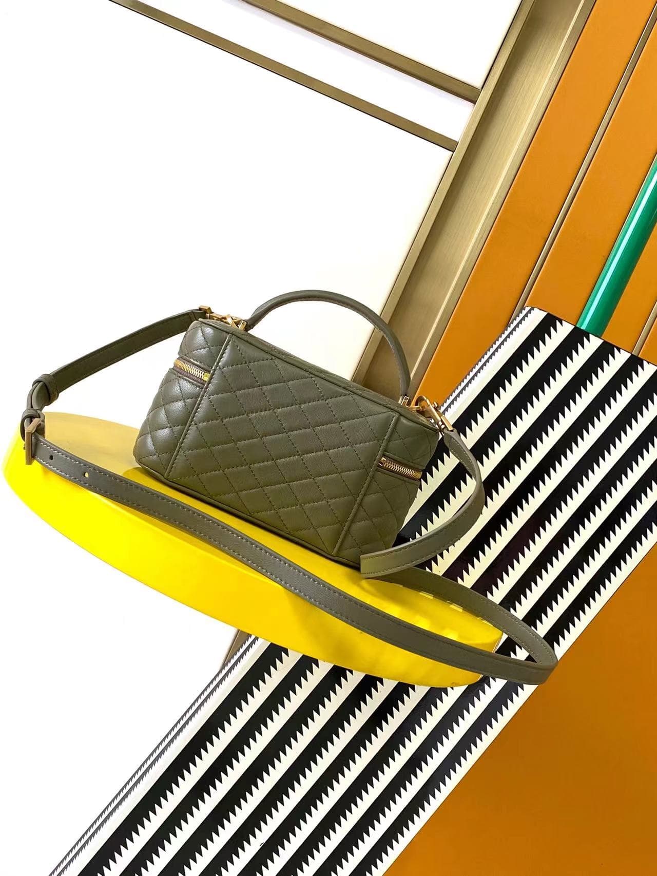 GABY VANITY BAG LAMBSKIN Green High
