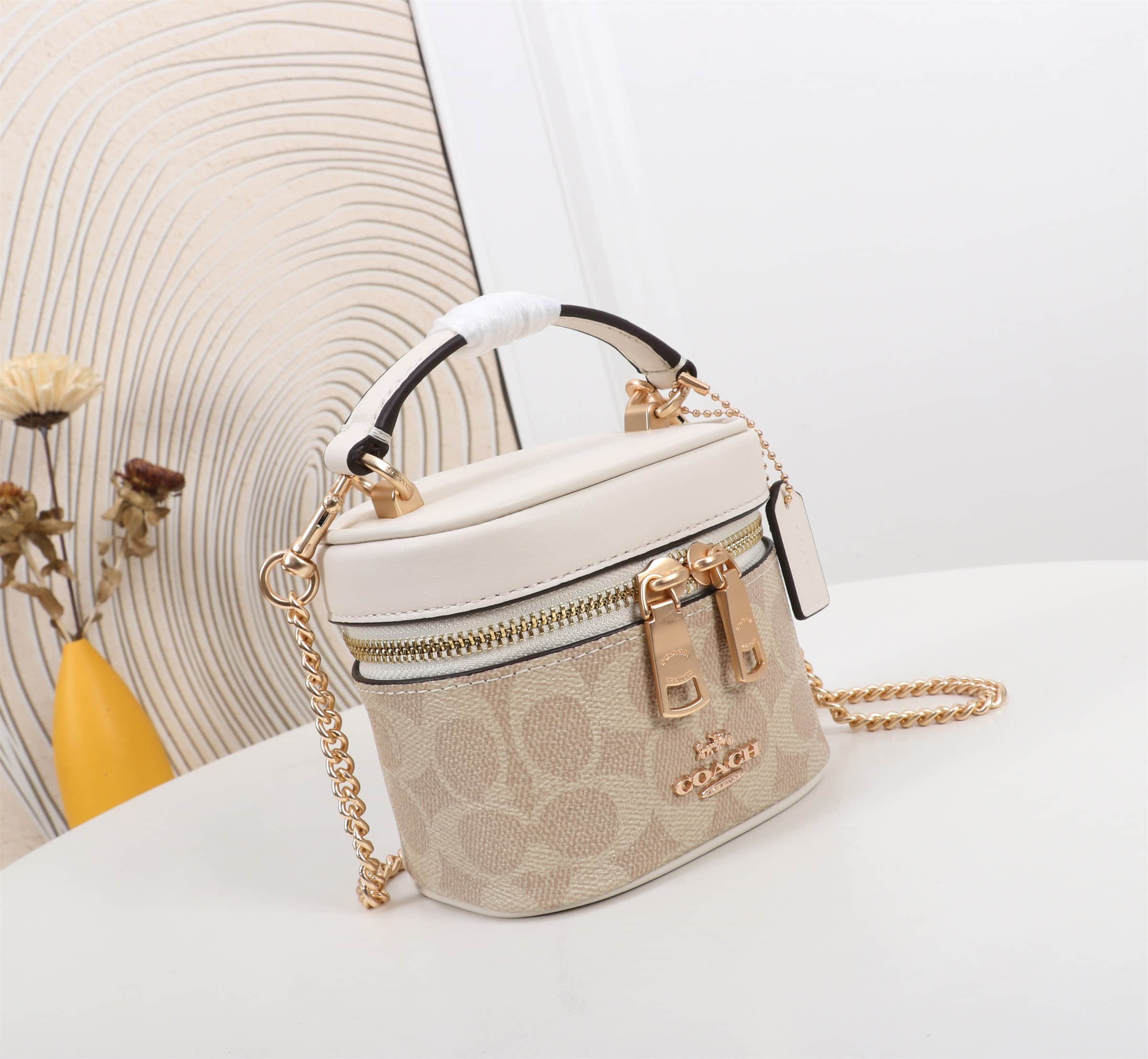 COACH Ava Crossbody Bag in Signature Canvas Beige CY733 High