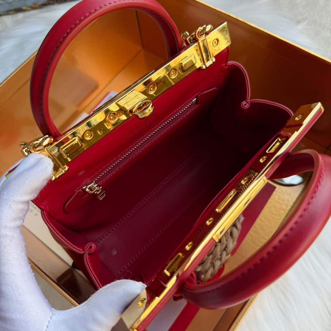 Dolce & Gabbana Mini Marlene Day leather tote bag red High