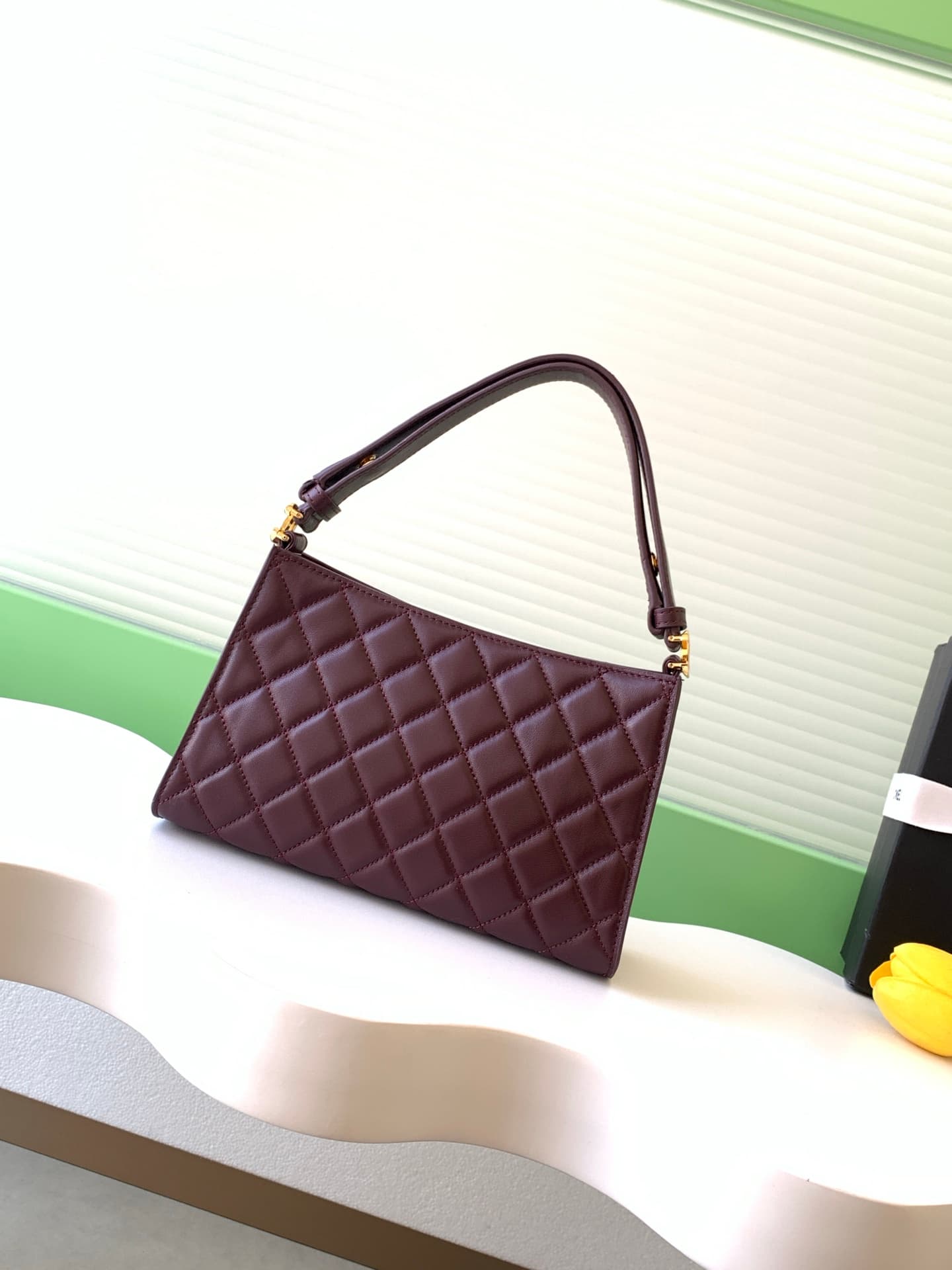 Chanel evening bag AS6045 lambskin & gold-tone metal brown high