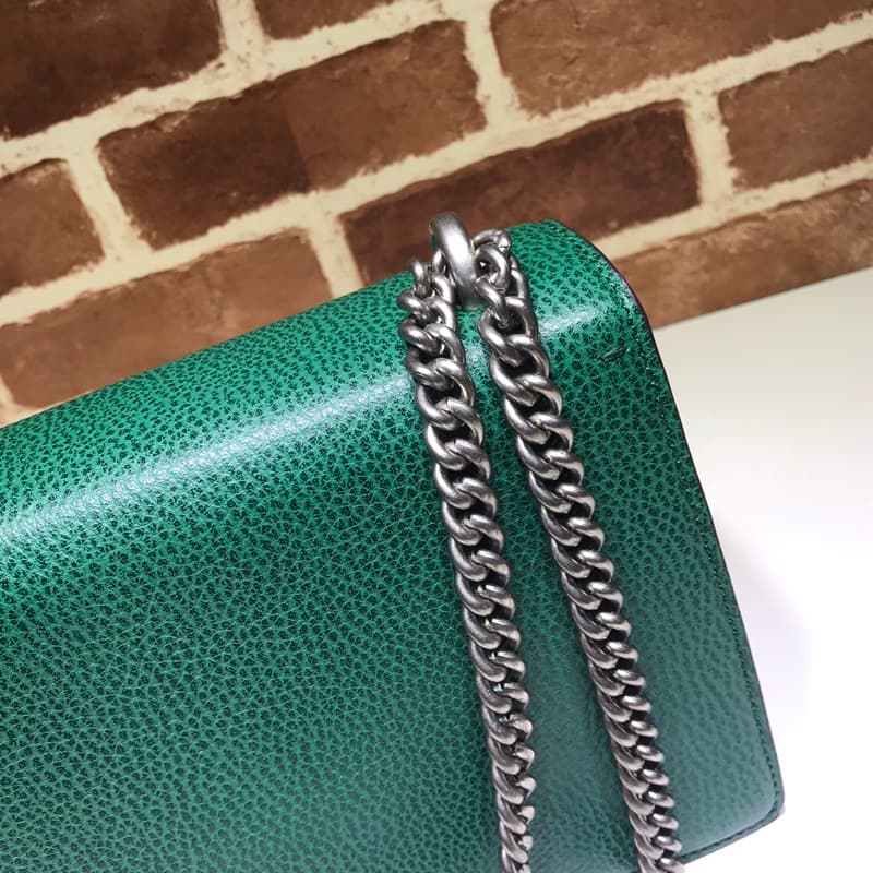 DIONYSUS GG SMALL SHOULDER BAG 400249 Leather Green High