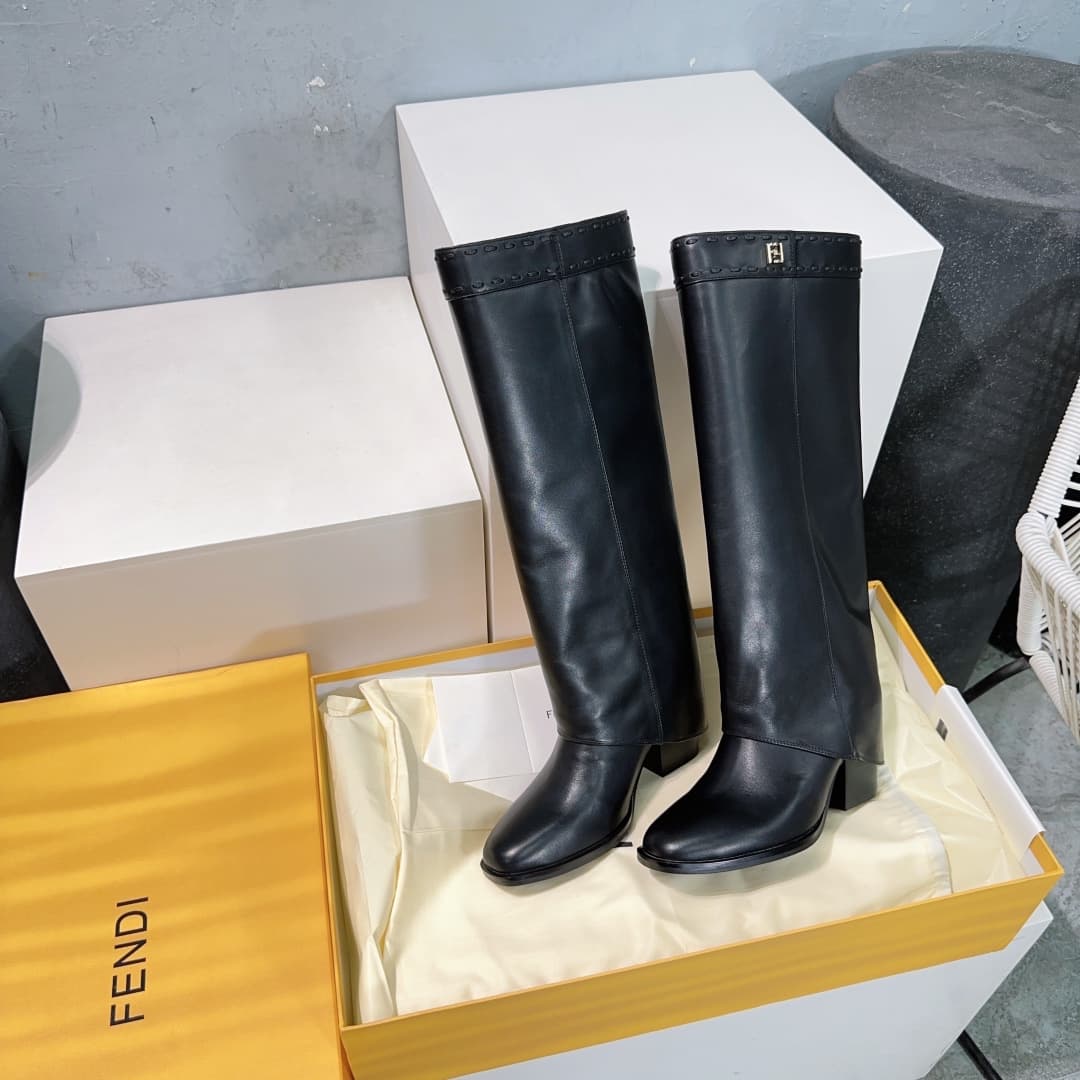Fendi Show Leather Boots Shoes Women