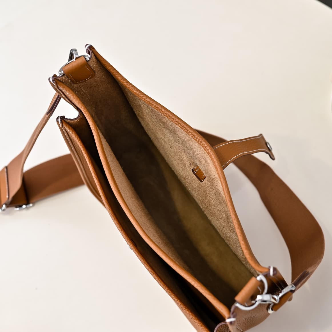Hermes Evelyne III PM Bag Clemence Leather In Tan High