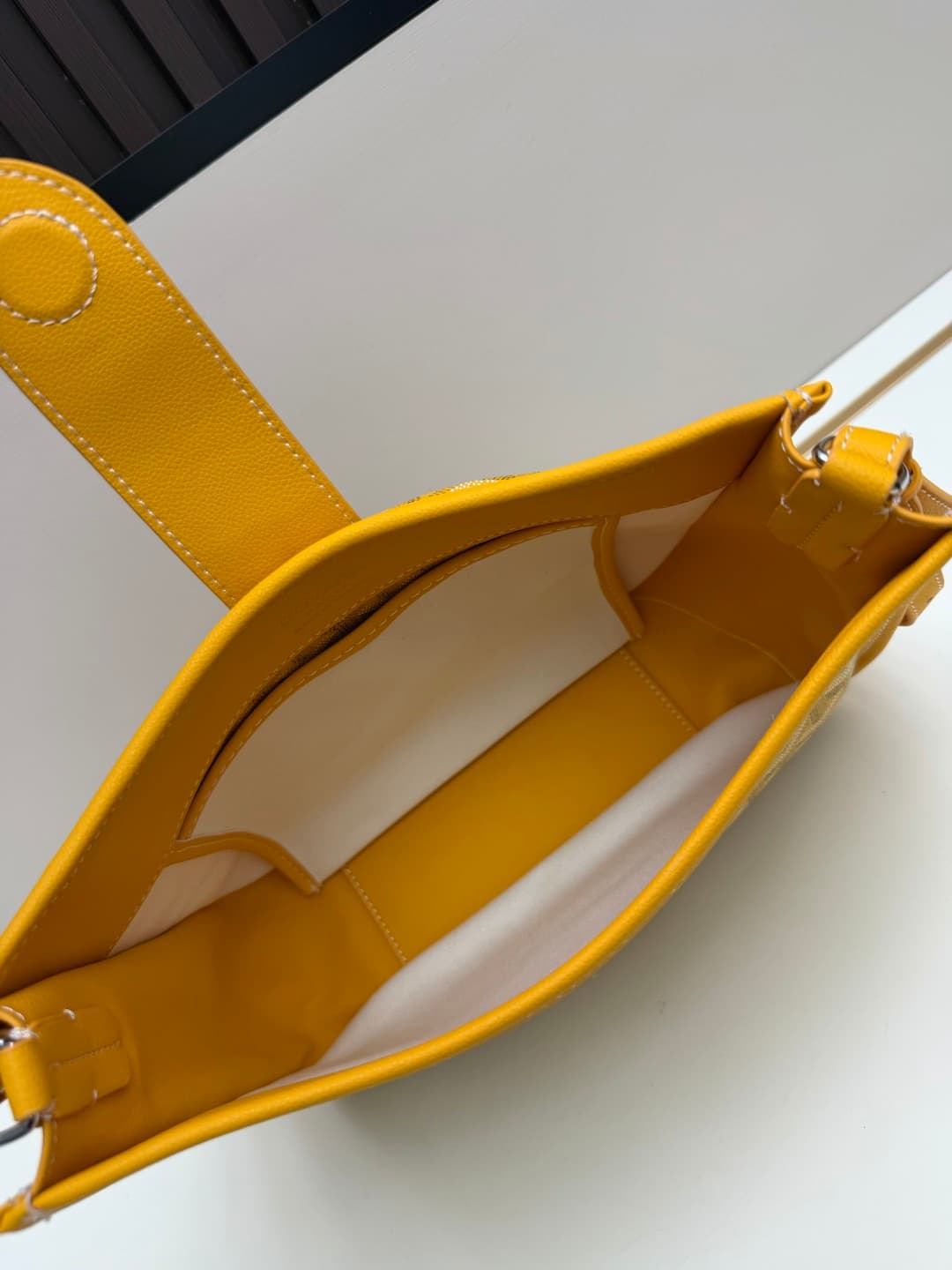 Goyard Musette PM bag in yellow Goyardine canvas Mid