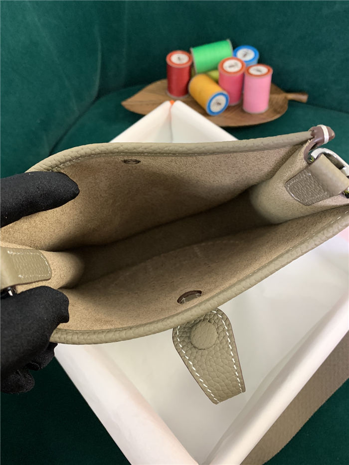 Hermes Evelyne III TPM Mini Bag Calfskin In Gris Tourterelle High
