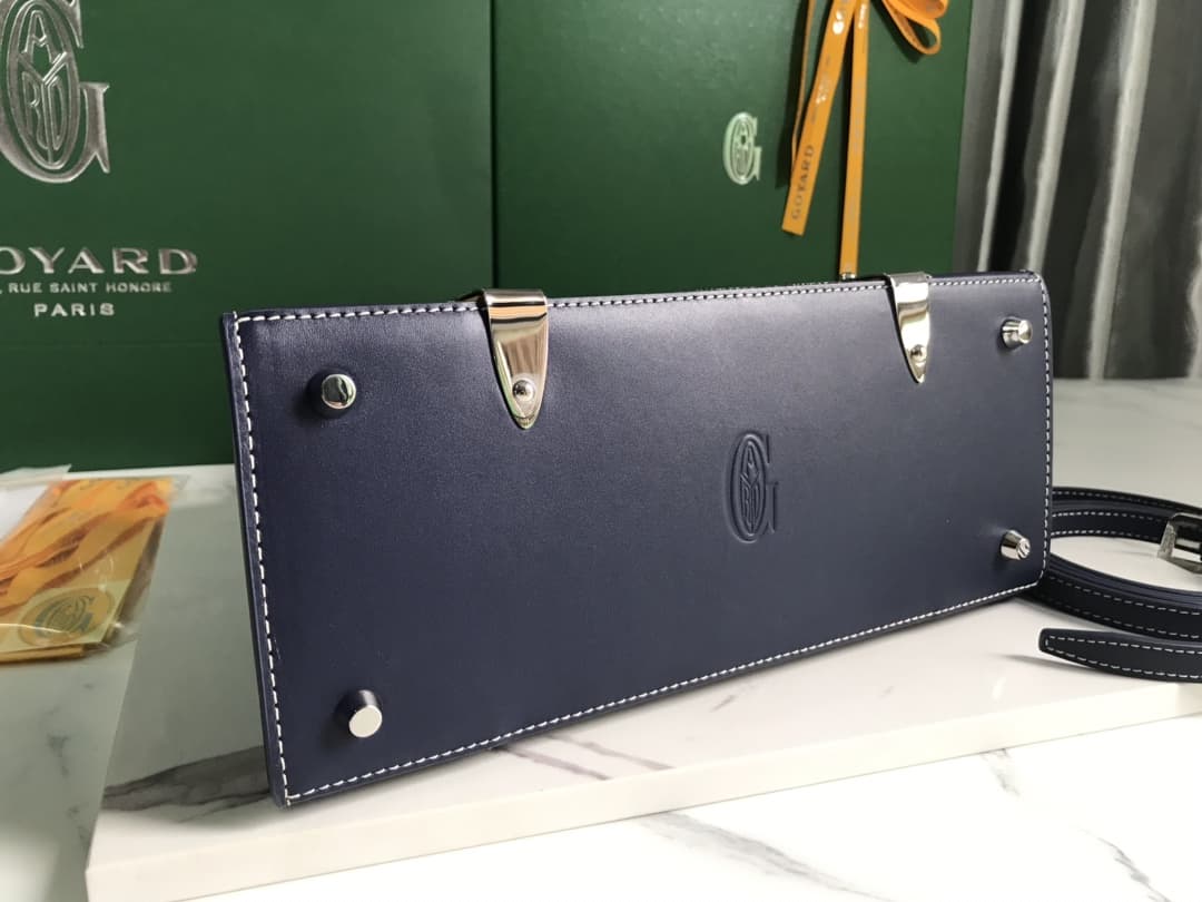Saïgon PM Bag Goyardine Canvas & Clamecy Cowhide Navy High
