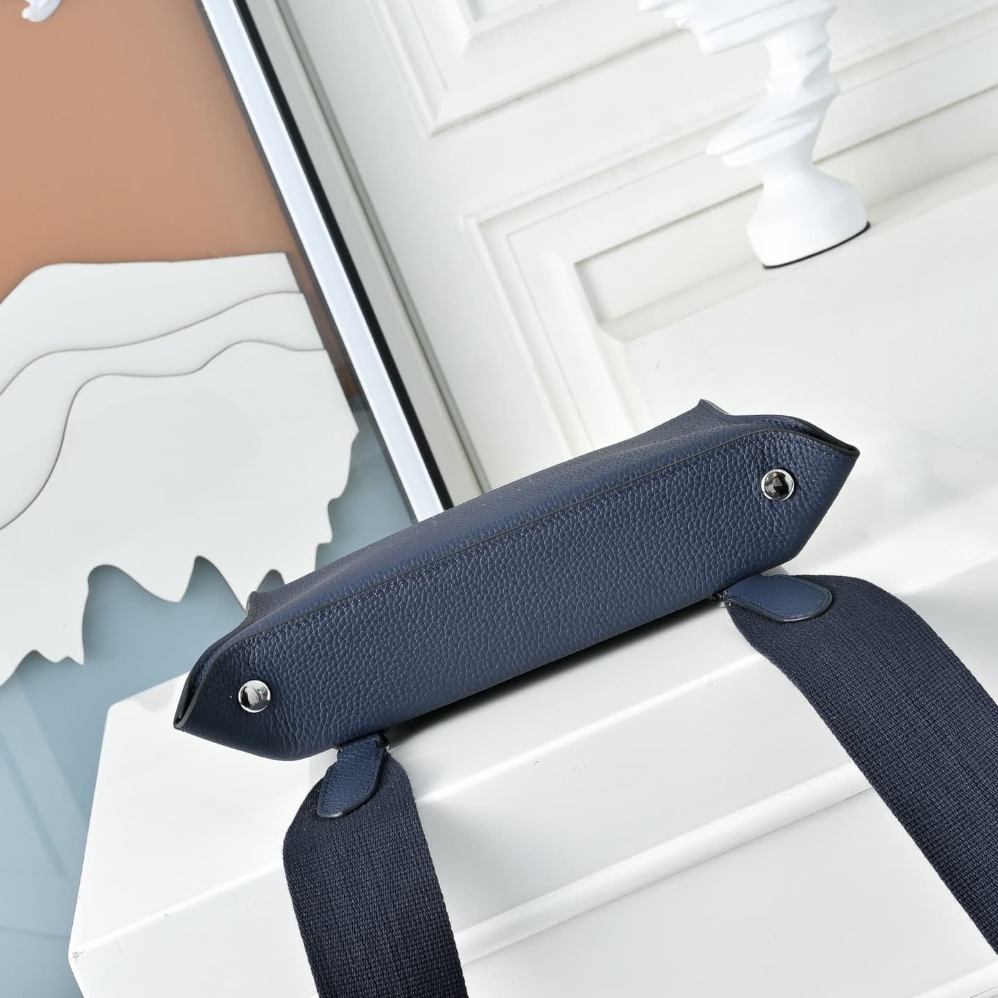 Hermès Videpoches Bag Togo Leather In Navy Blue WAX High
