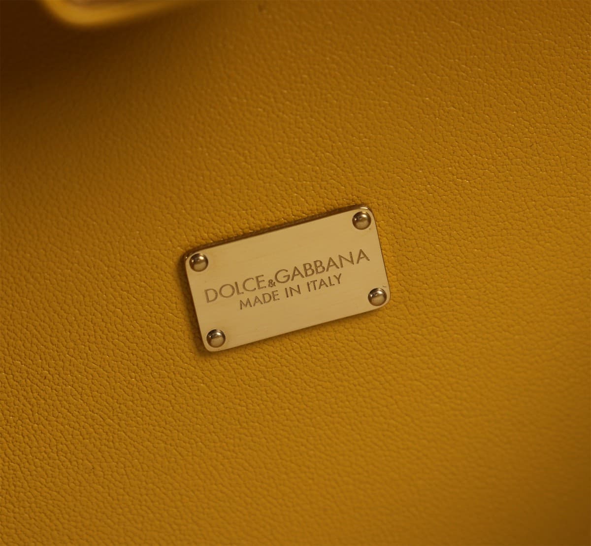 Dolce & Gabbana gold patent leather DG Logo handbag high