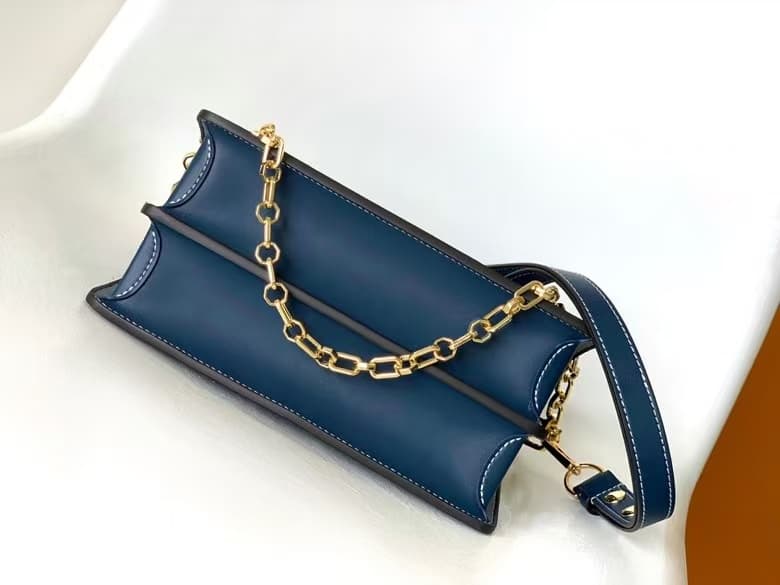 Louis Vuitton DAUPHINE MM BAG Denim Blue High