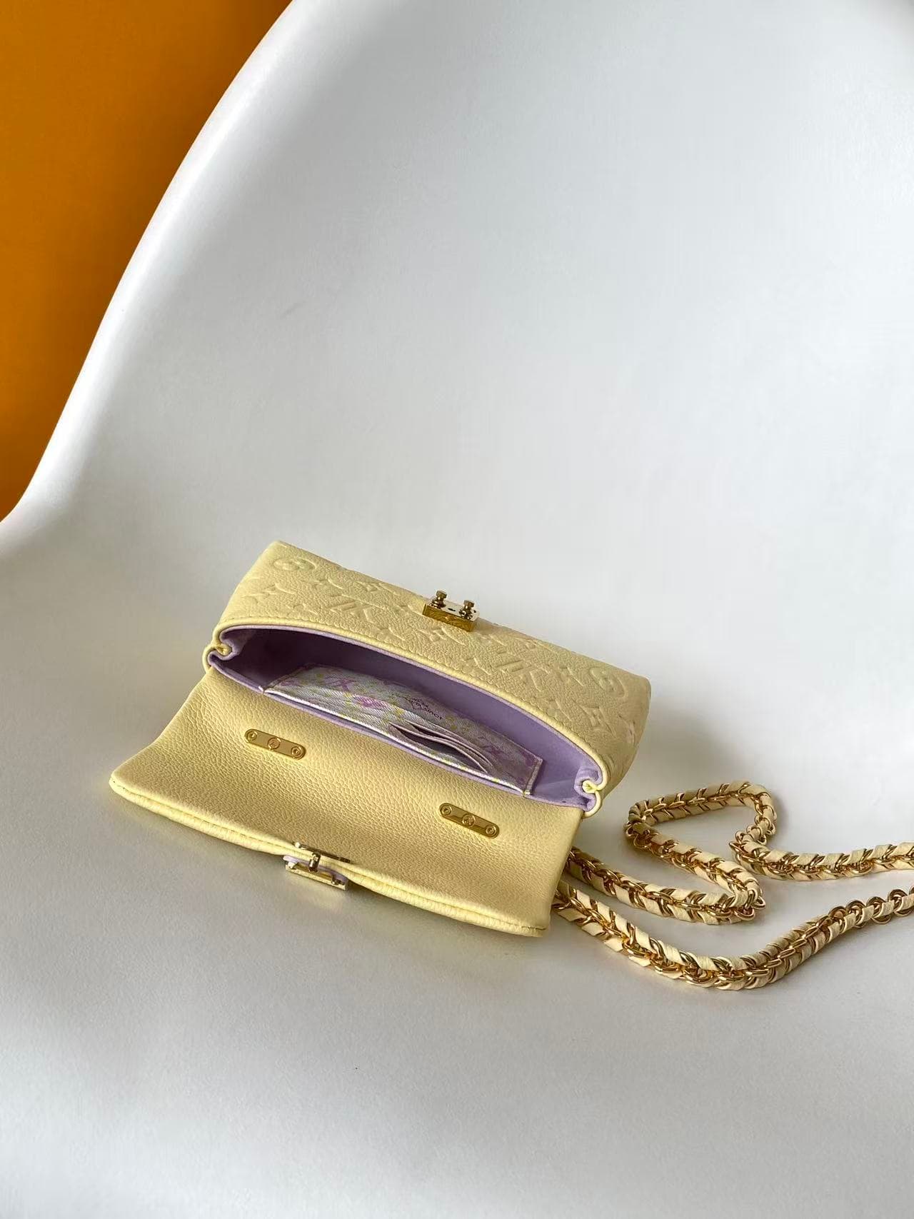 Louis Vuitton Nano Madeleine Banana Monogram Empreinte Leather M29378 High