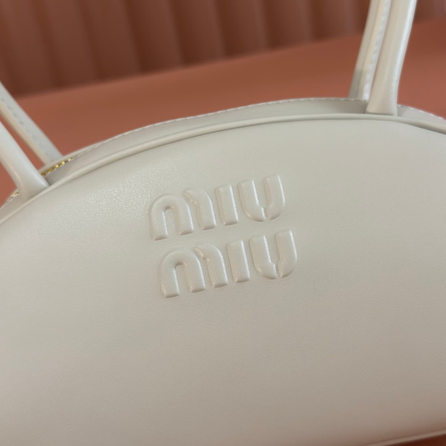 Miu Miu Chalk White Beau Leather Bag 5BB192 High
