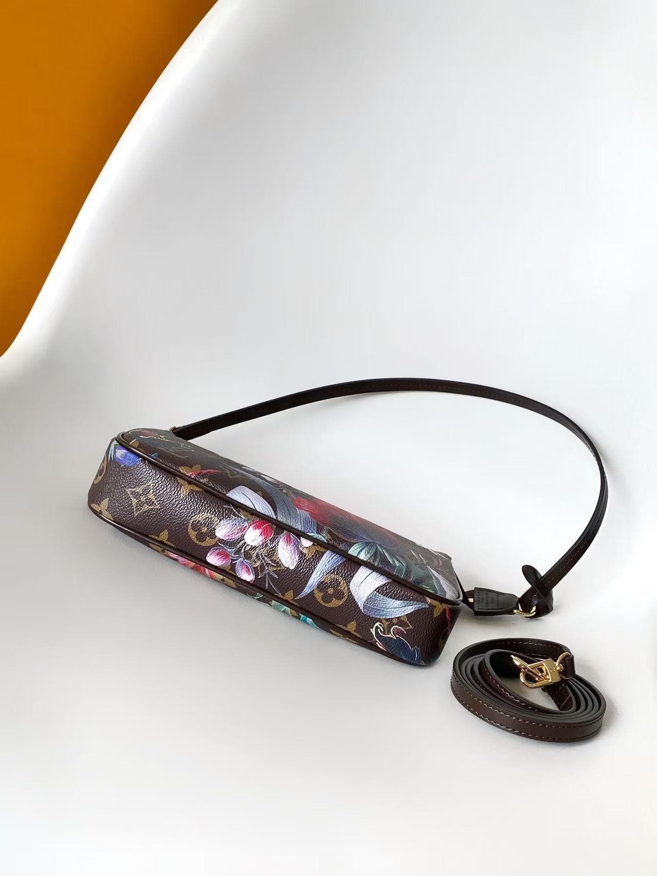 Louis Vuitton Pochette Accessoires Monogram Ebene Coated canvas High
