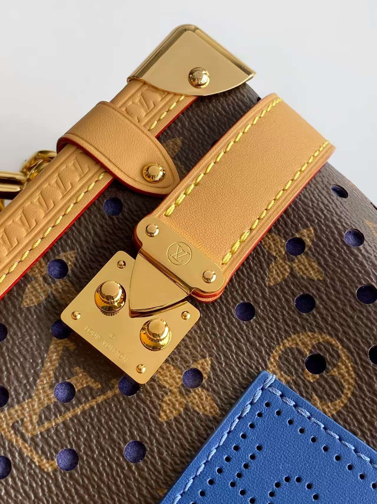 Louis Vuitton Side Trunk MM Neon Wave Coated canvas M28490 High