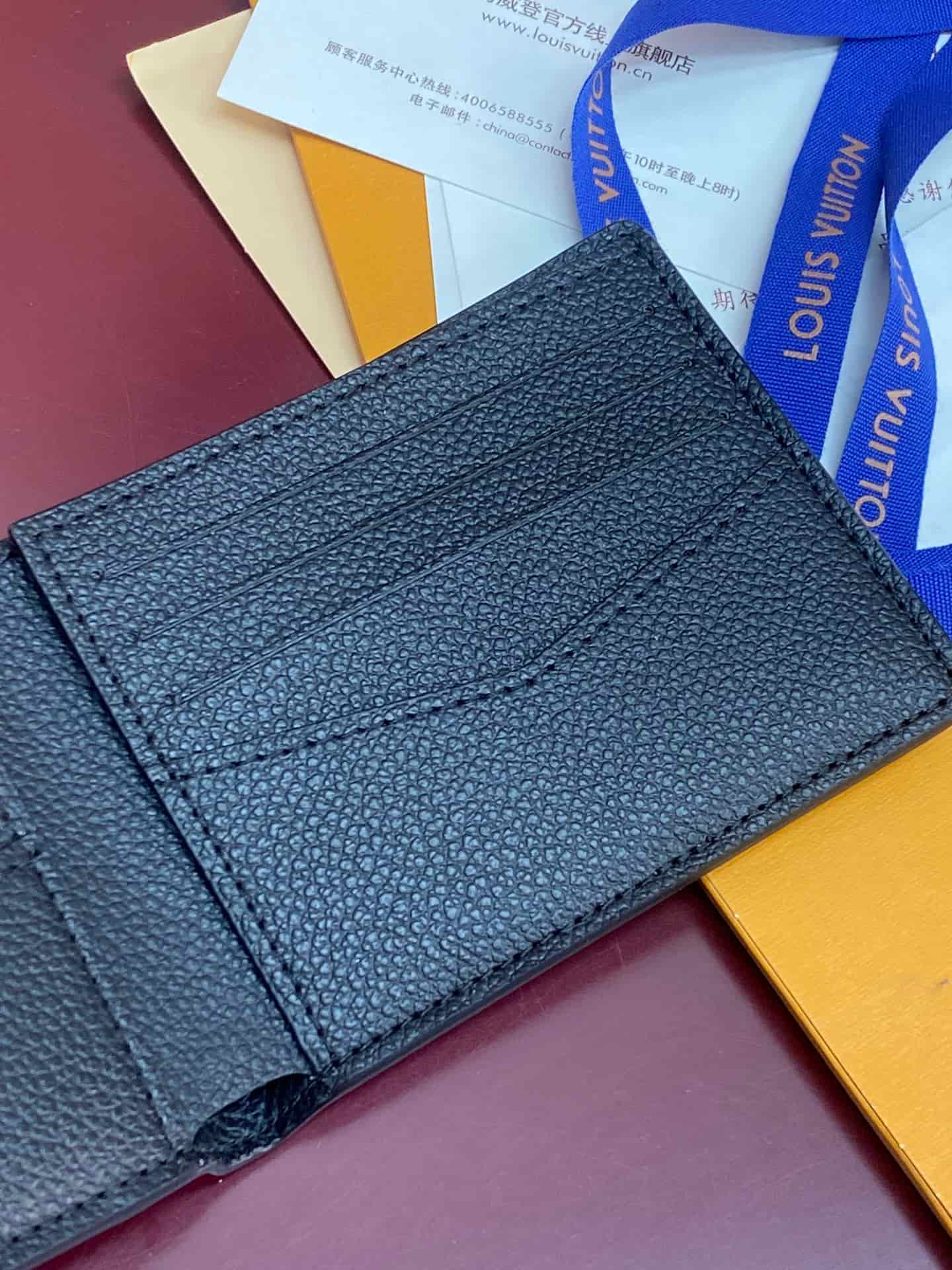 Louis Vuitton Slender Wallet Damoflage Black coated canvas M14927 High