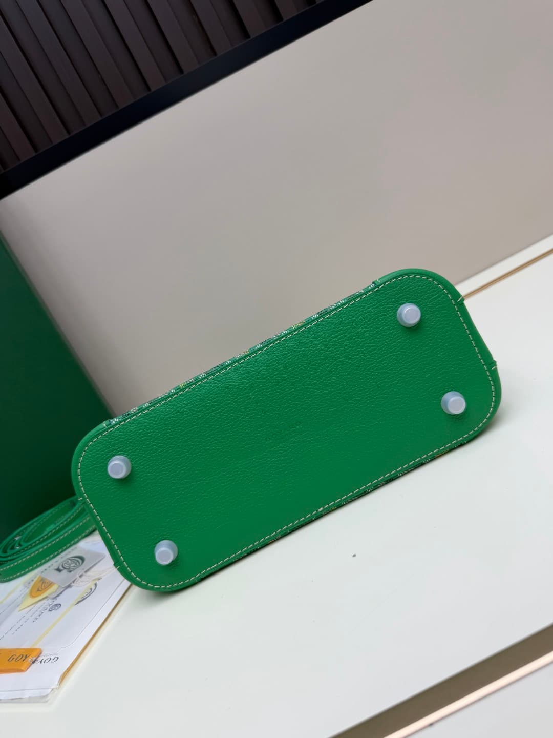 Goyard Vendôme mini bag in Goyardine coated canvas Green High