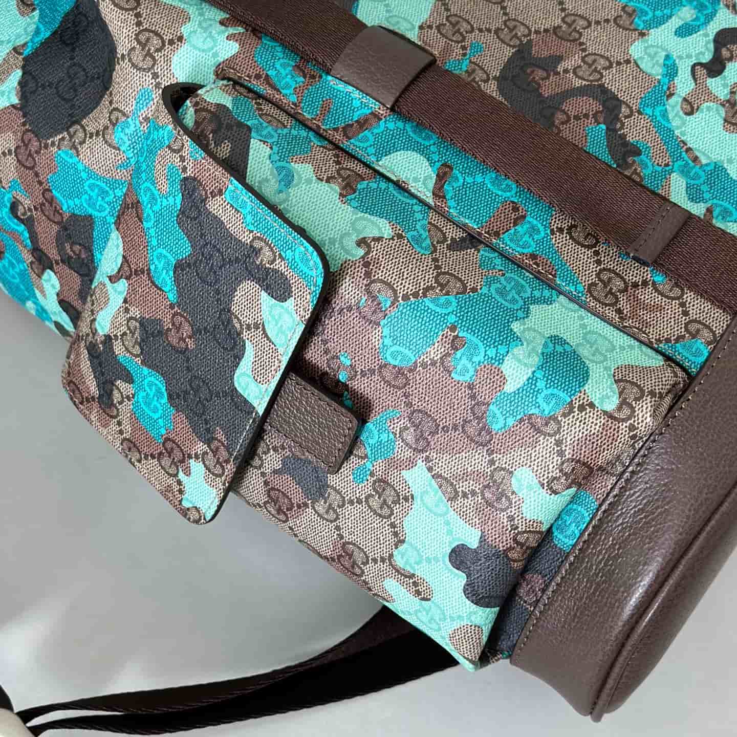 Gucci Ophidia Large Backpack Blue Camouflage 839110 High