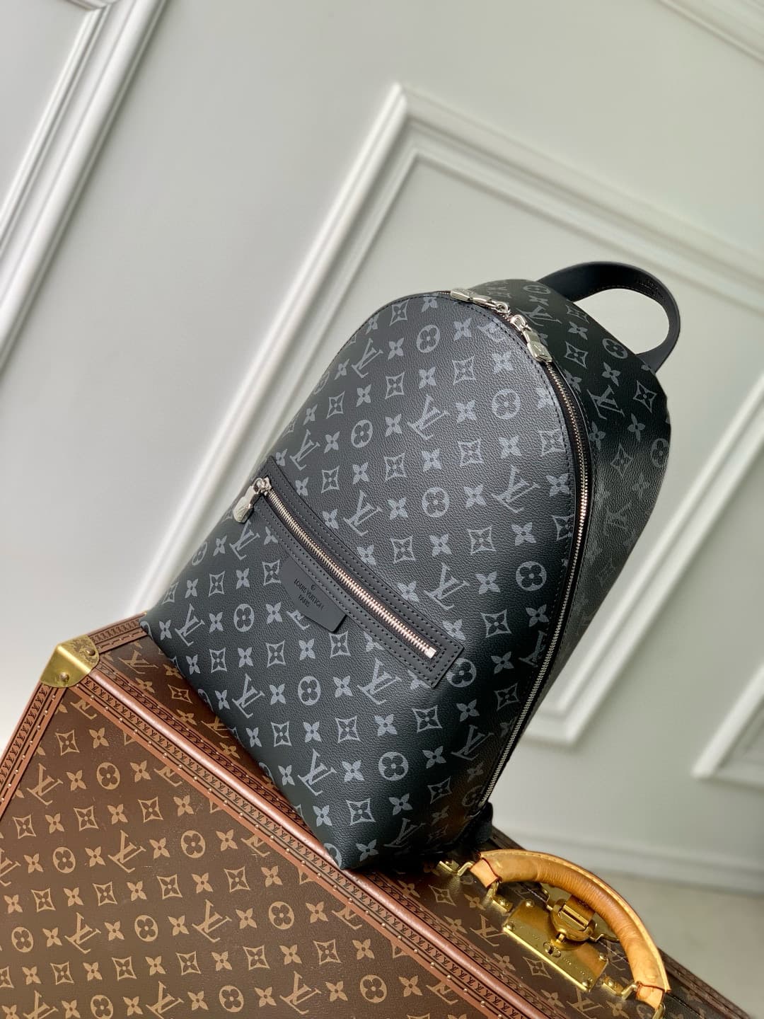 Louis Vuitton Discovery Slim Backpack Monogram Eclipse coated canvas M14020 High
