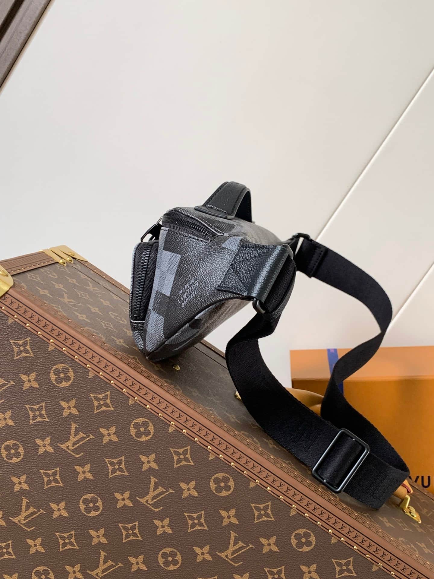 Louis Vuitton Rush Bumbag Damoflage Black coated canvas M14920 High