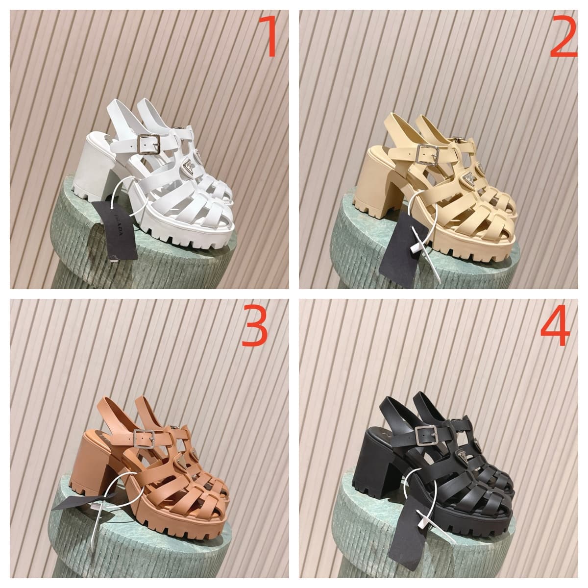 Prada Monolith Rubber Fisherman Sandals Women