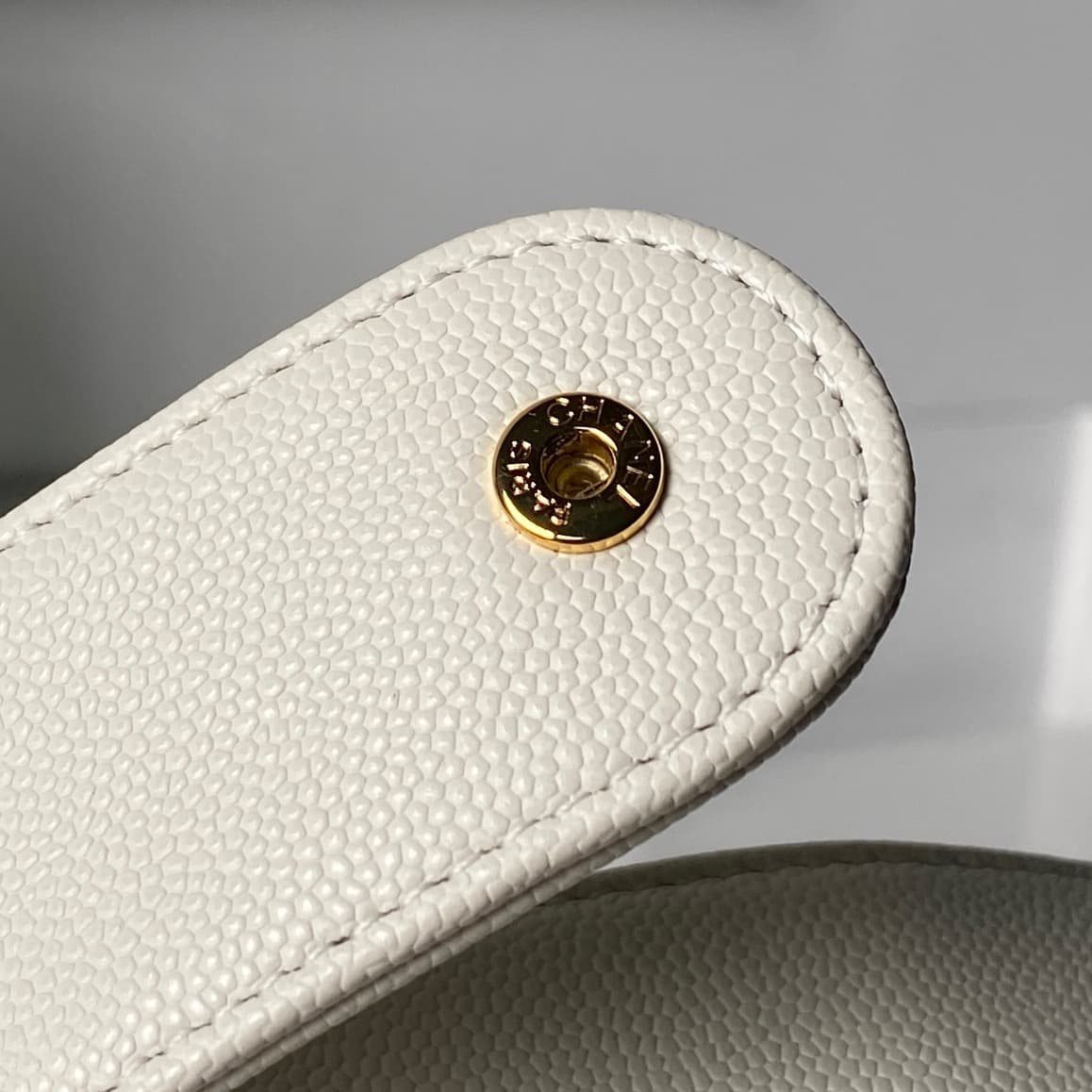 Chanel mini round hobo pouch bag AP4584 Grained Calfskin & gold-tone metal cream high
