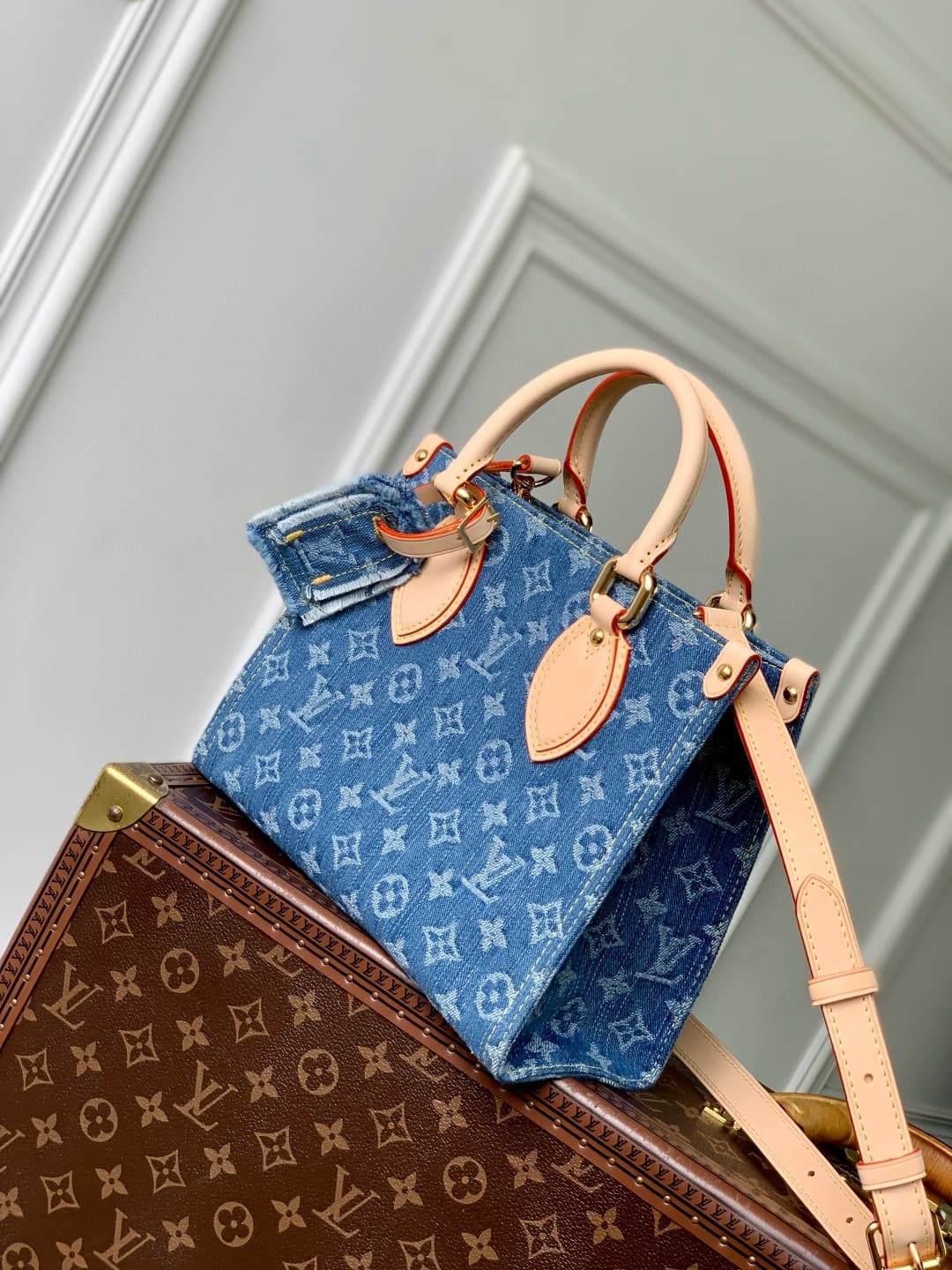 Louis Vuitton OnTheGo PM Denim Blue M14633 High