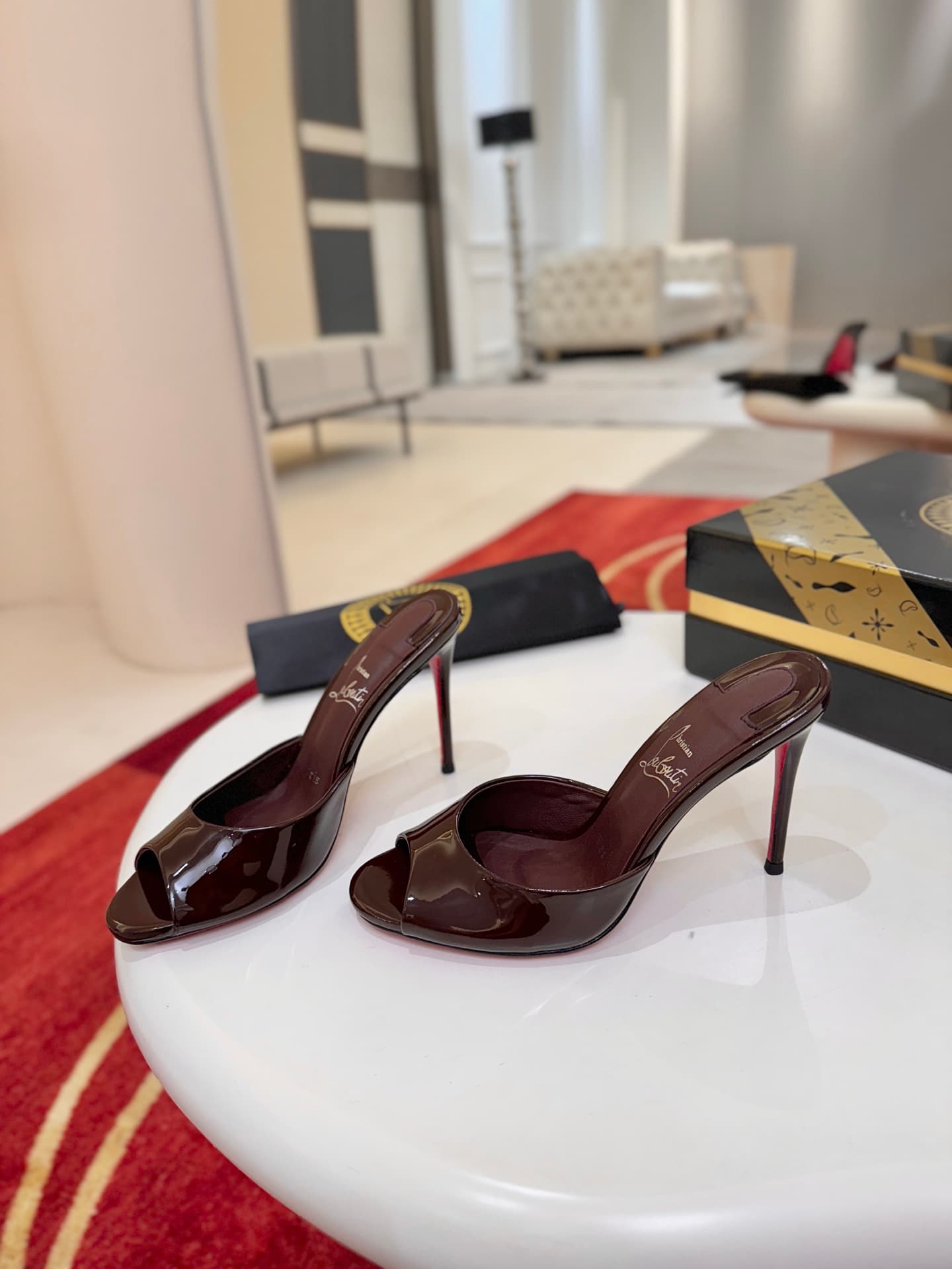 Christian Louboutin Me Dolly patent leather mules