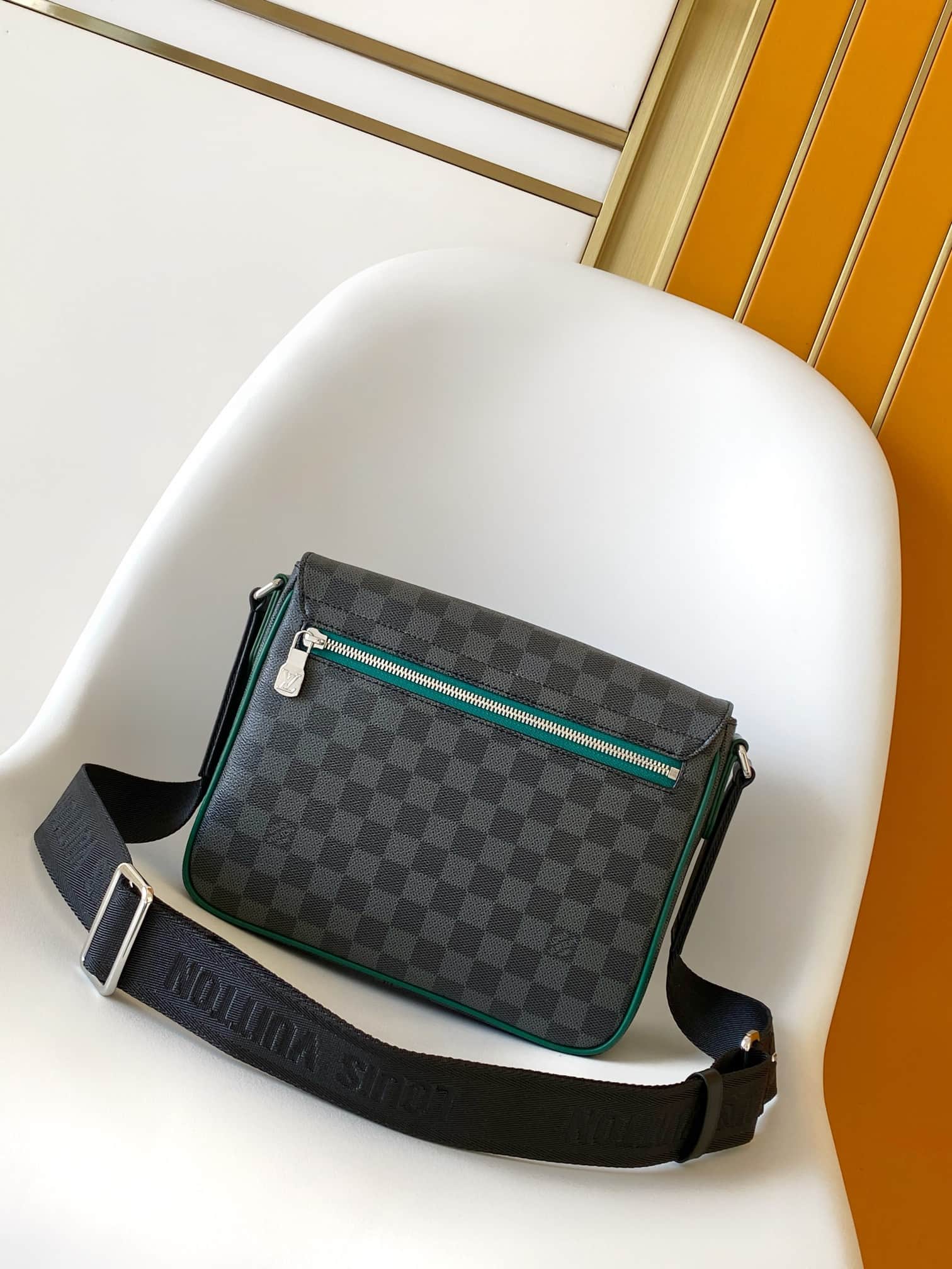 Louis Vuitton District Mesenger Borneo Green Damier Graphite coated canvas N40842 High