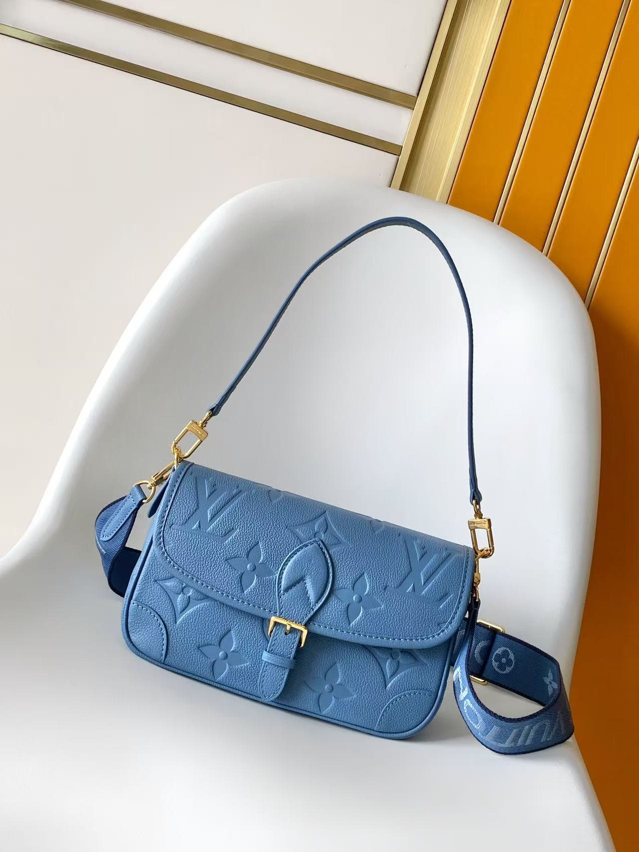 Louis Vuitton Diane Blue Jean Cowhide leather M27362 High