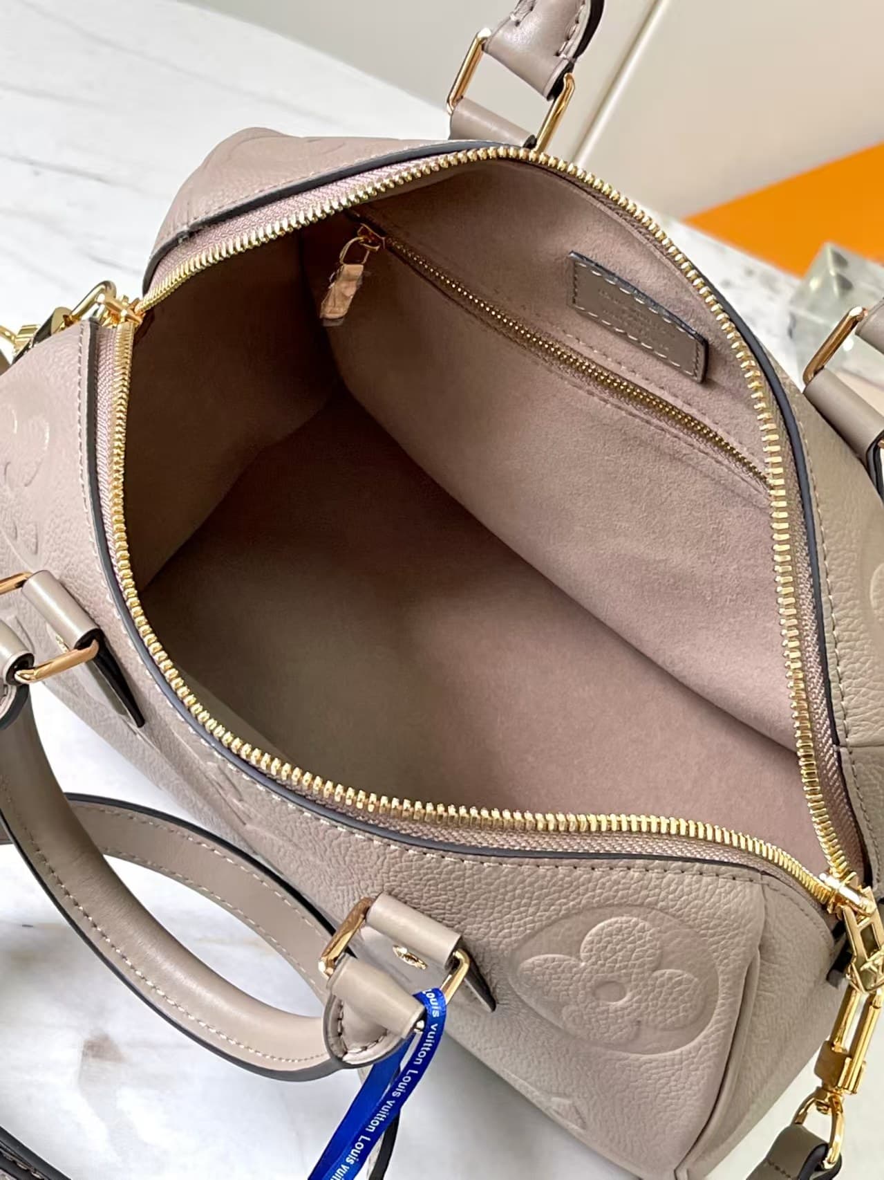 Louis Vuitton Speedy Bandouliere 25 Monogram Empreinte M58947 Taupe High