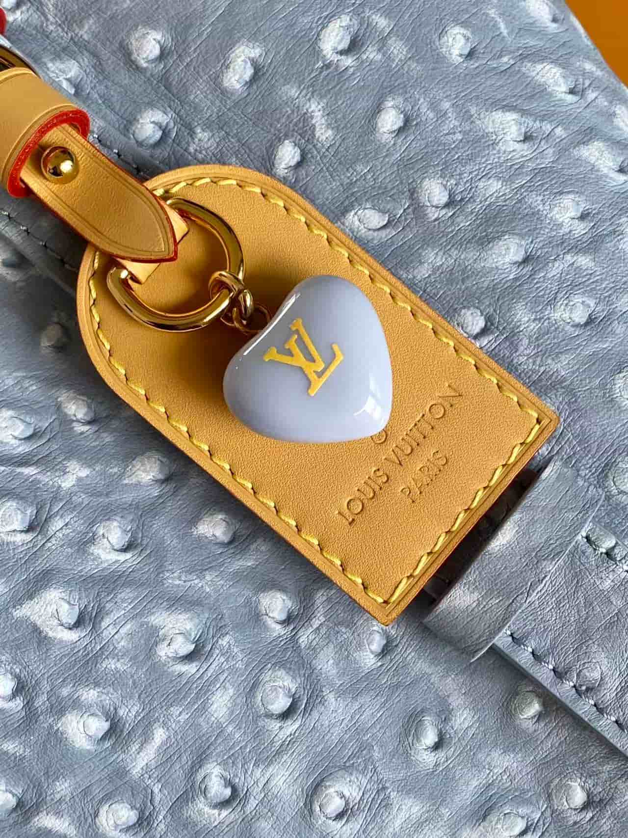 Louis Vuitton All In BB Light Blue Ostrich-embossed Leather M13480 High