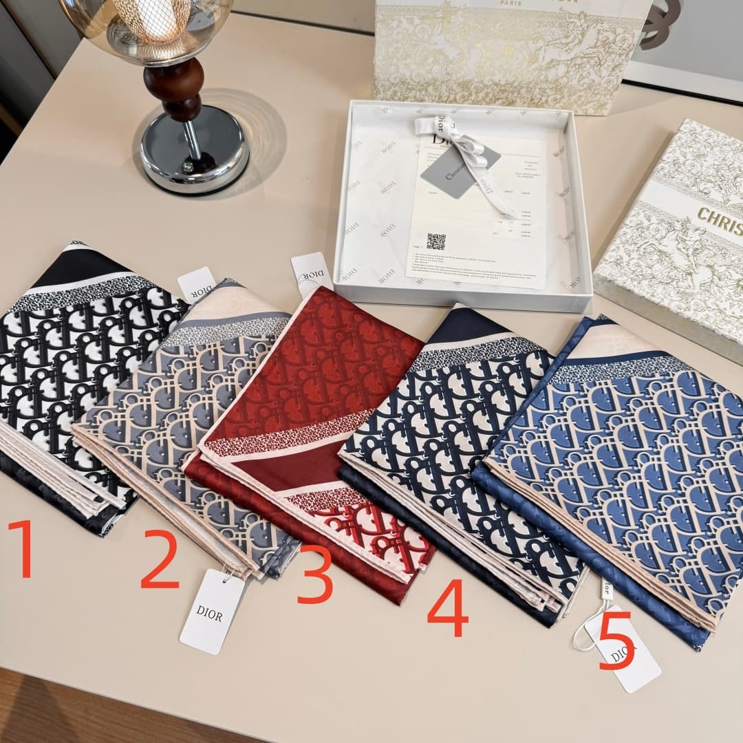Dior Oblique Silk Square Scarf