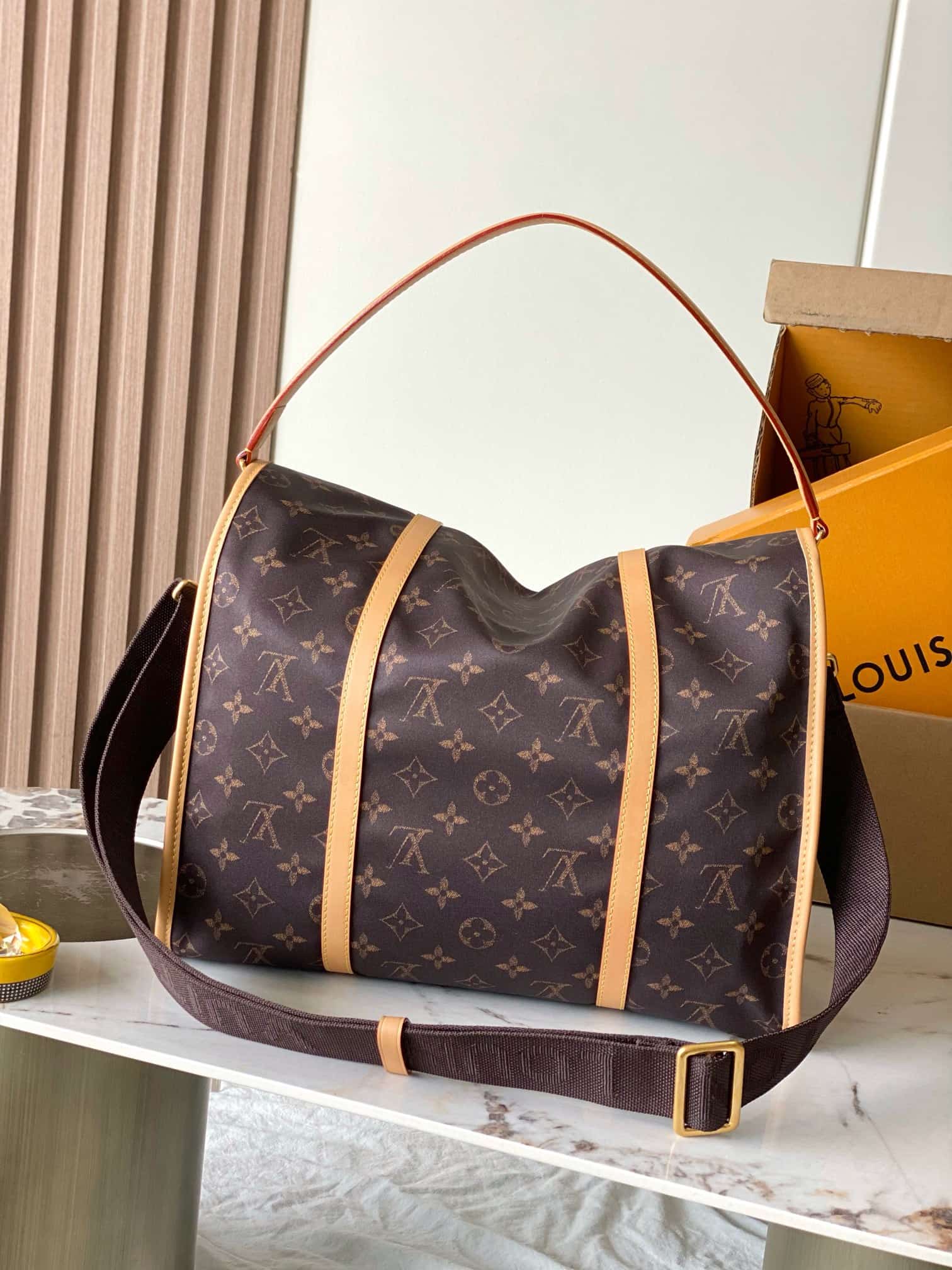 Louis Vuitton Jet Lag Bag MM Monogram Silk Tech M2A425 TOP
