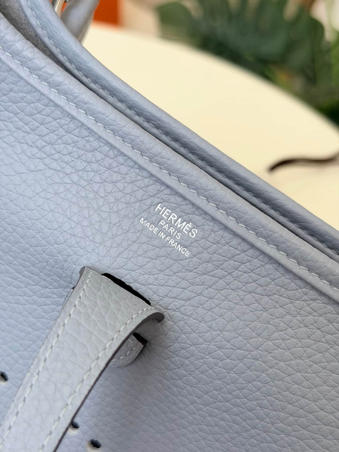 Hermes Evelyne Mini 23 Bag Calfskin In Puppet Gray WAX High