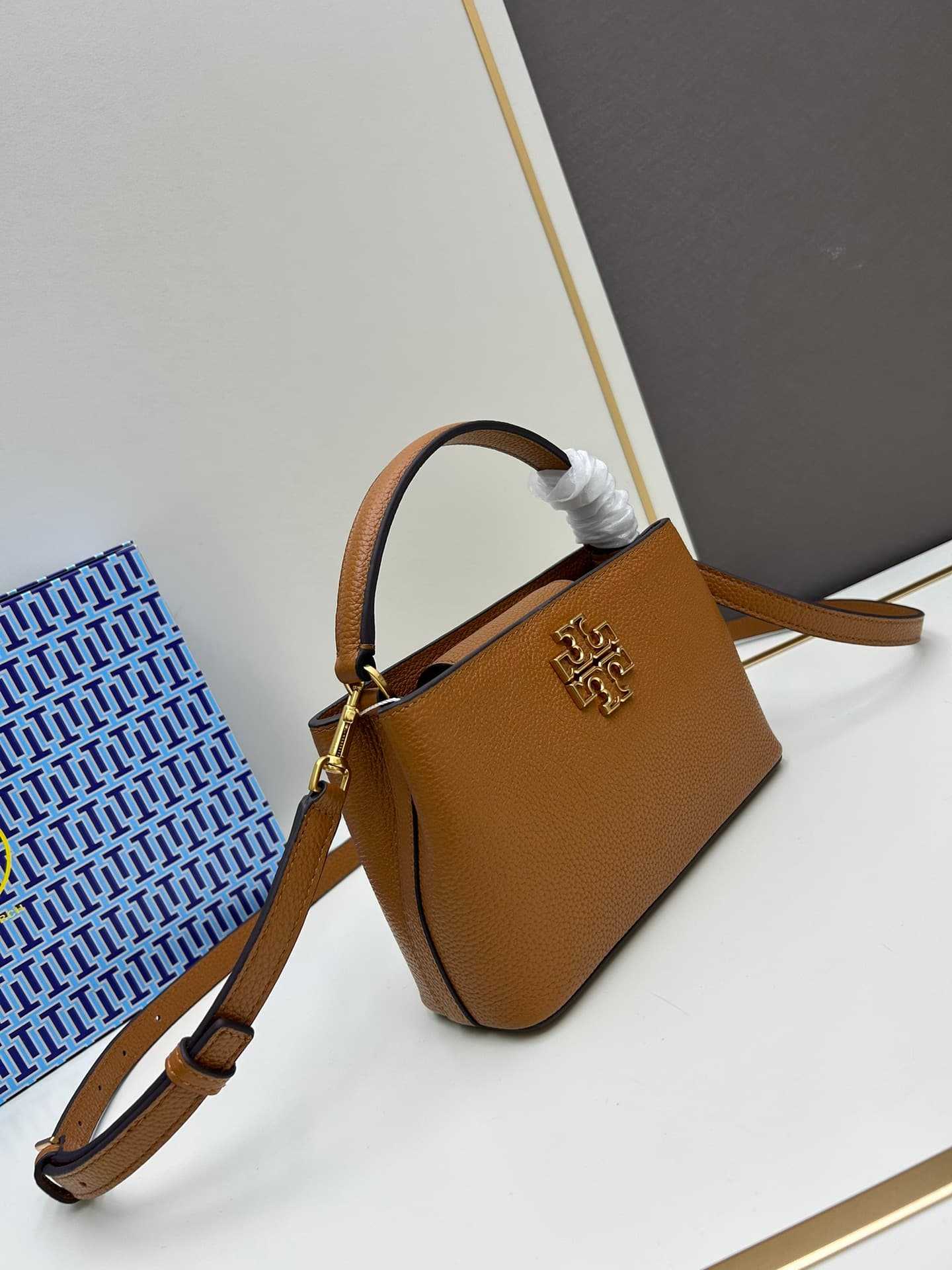 Tory Burch Britten Micro Satchel Caramel High