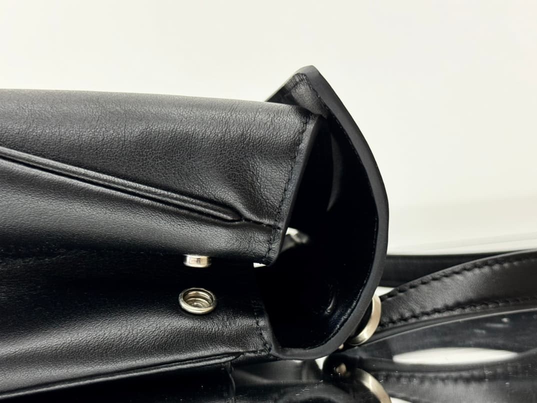 Balenciaga Rodeo Mini Bag in Black Leather With Silver-Tone Metal TOP