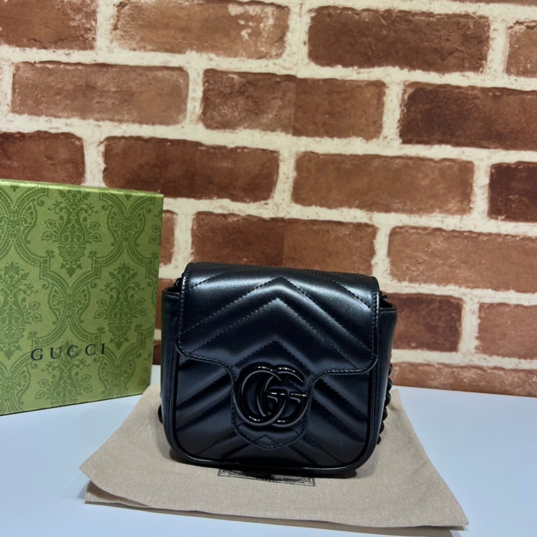 Gucci GG Marmont belt bag ‎739599 black High