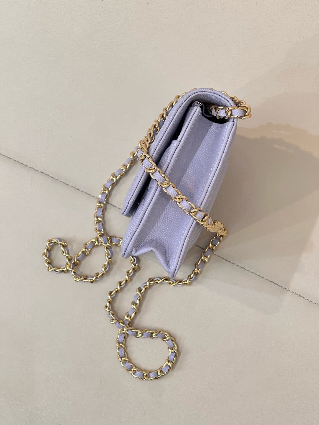 Chanel Wallet on Chain Grained Calfskin& Gold-tone Metal AP0250 Purple TOP