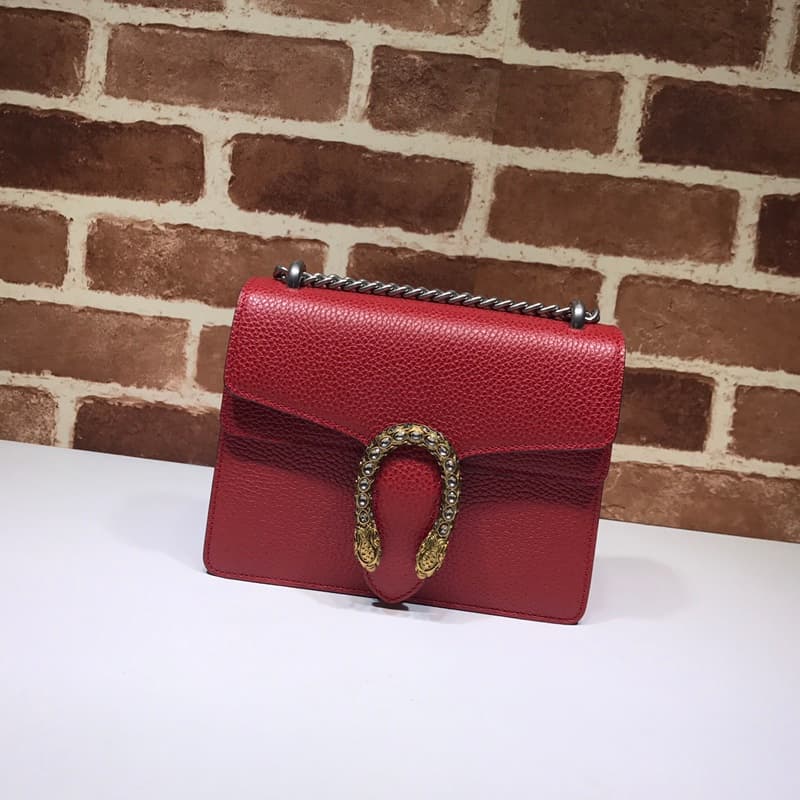 Dionysus Leather mini Bag 421970 Red High