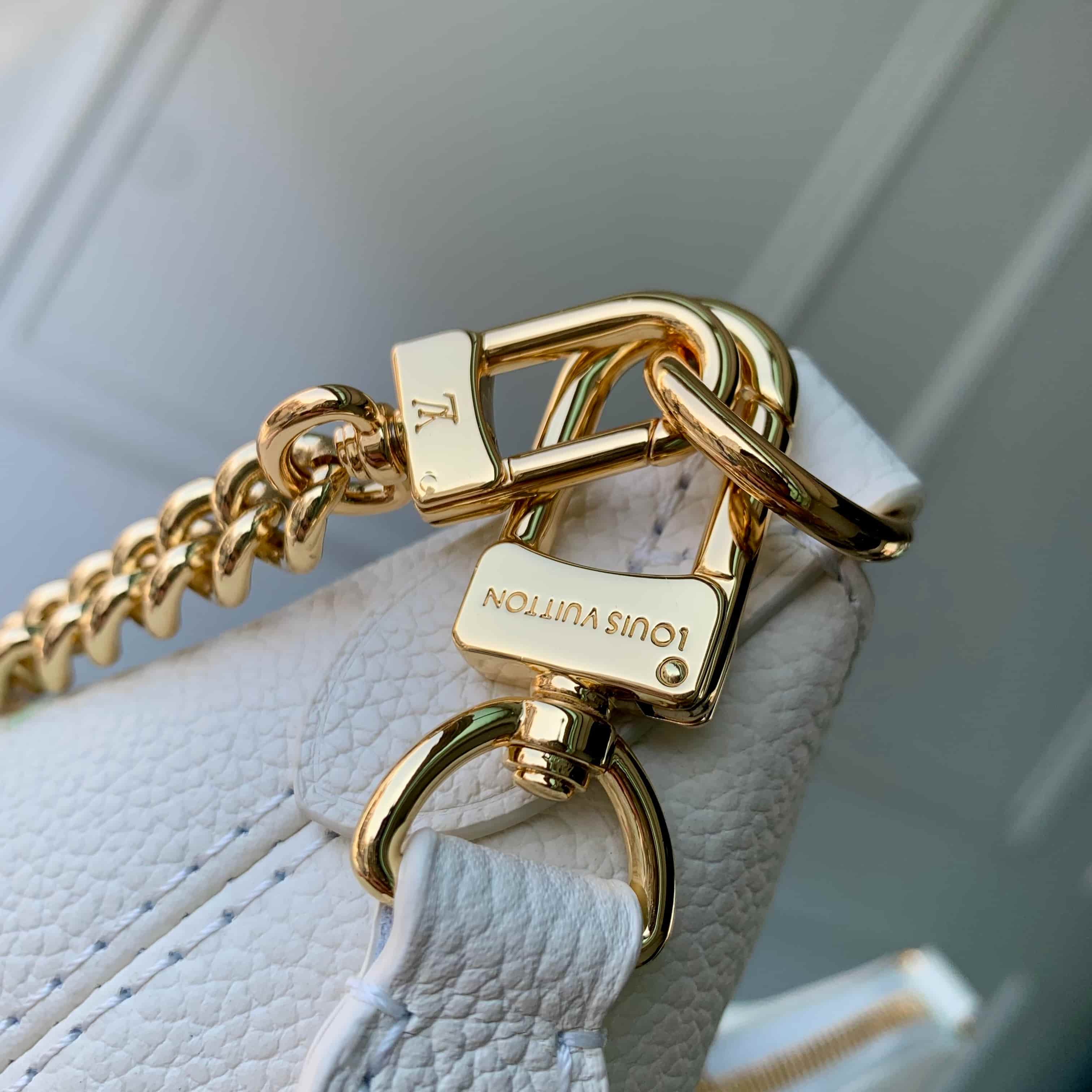 Louis Vuitton Boulogne PM Milky White/Green Cowhide leather M27571 High