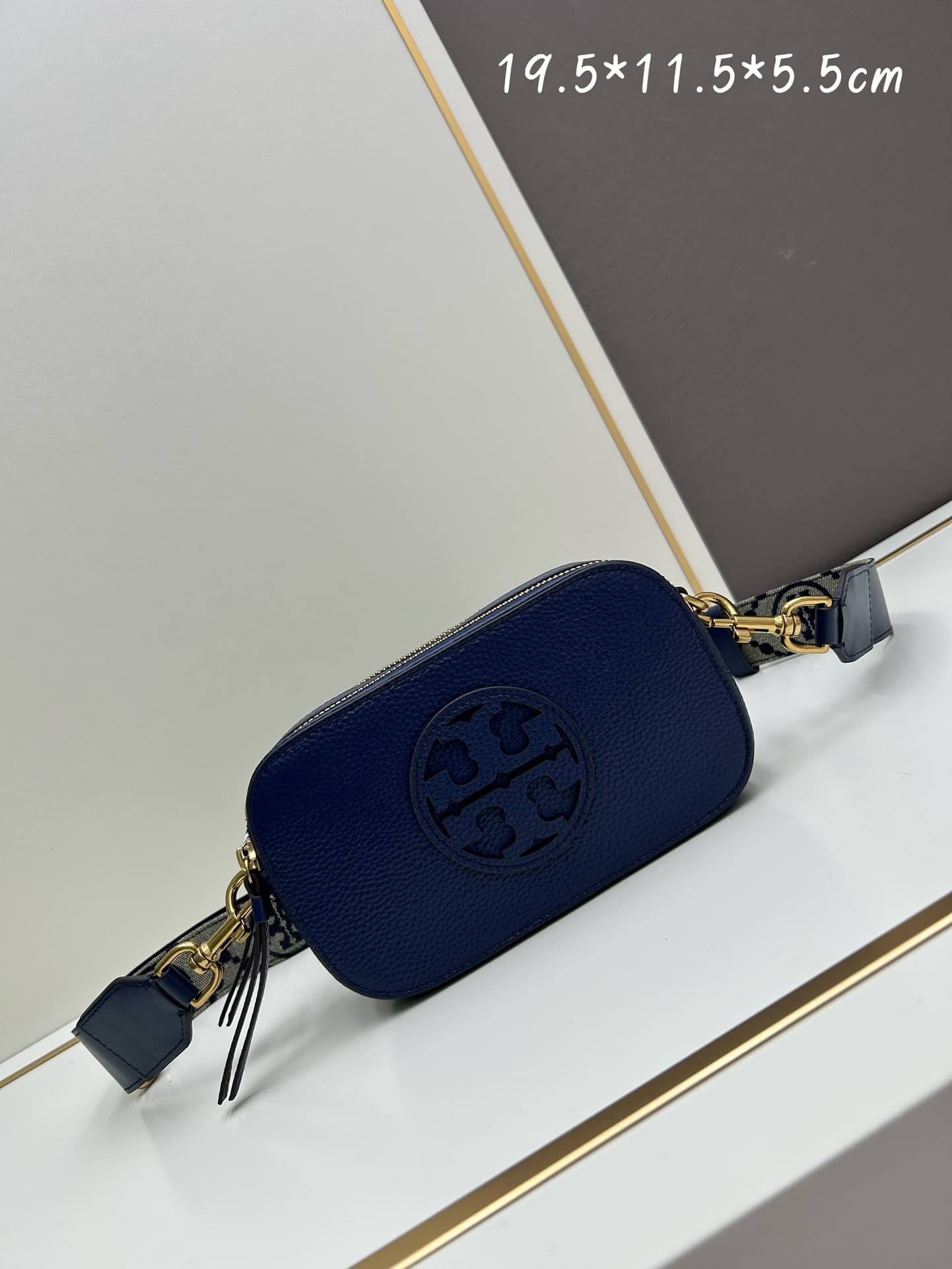 Tory Burch Mini Miller Crossbody Bag Blue Leather High