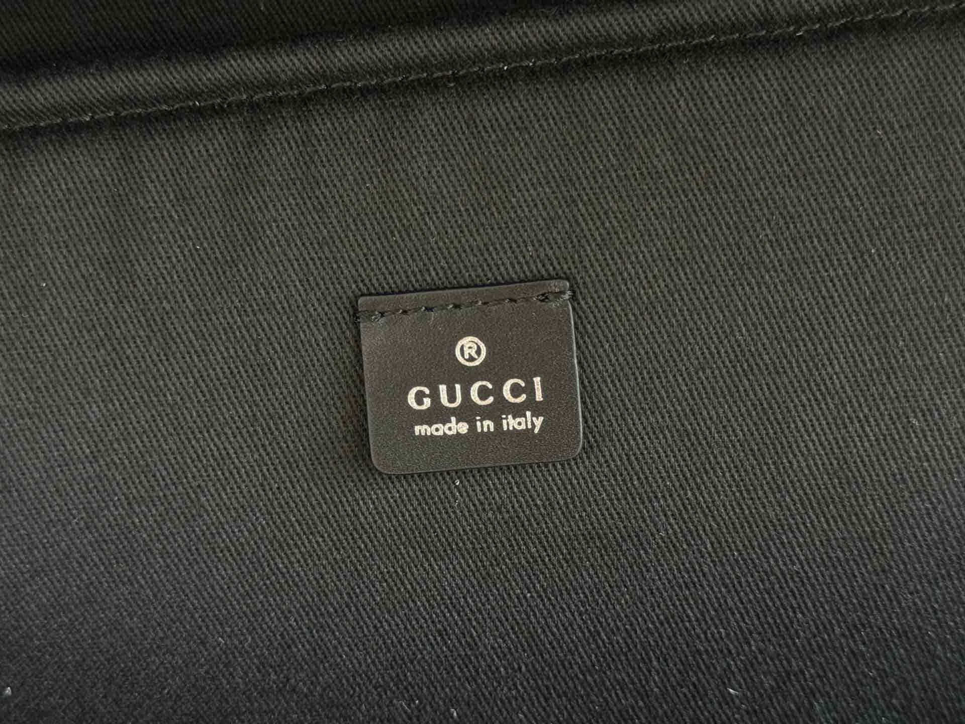 Gucci Essence Classic medium backpack Black GG coated canvas A0020S High