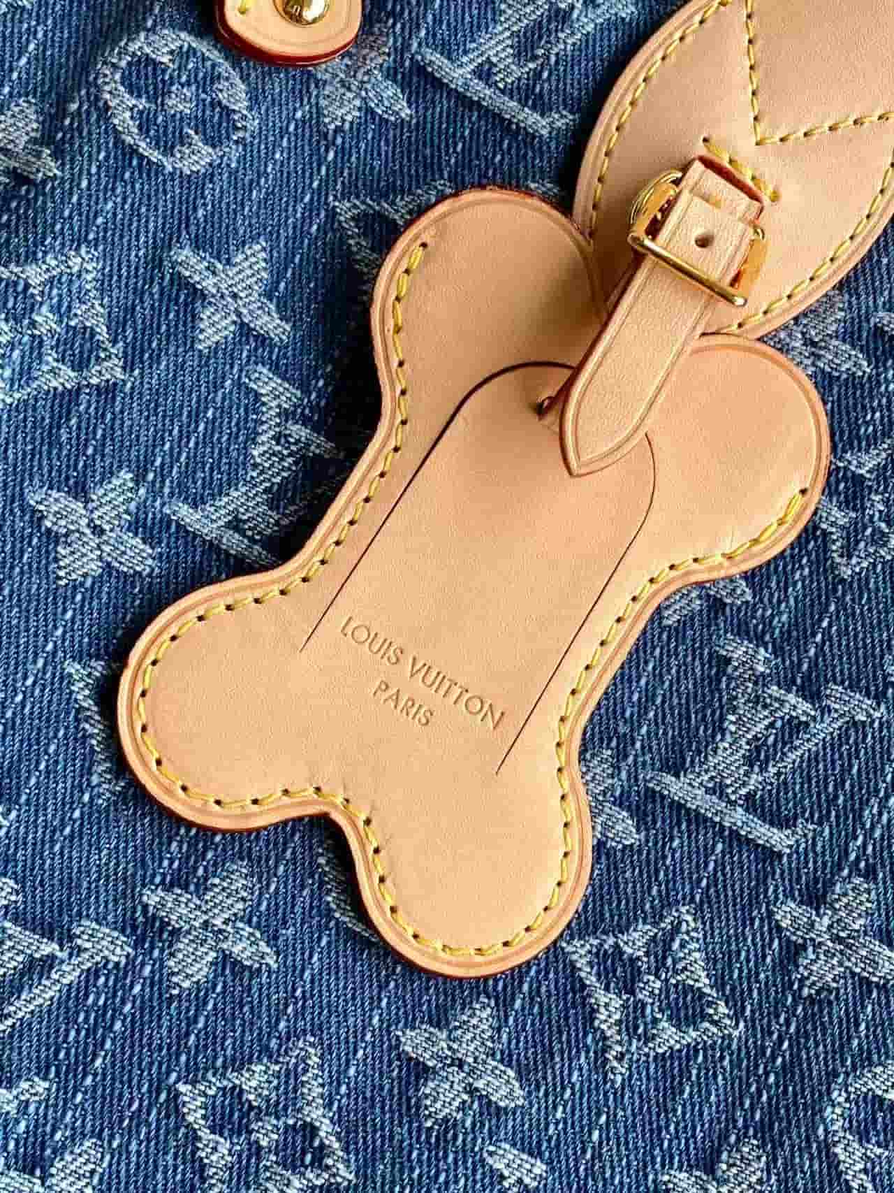 Louis Vuitton Neverwoof MM Blue Monogram Denim M28052 High