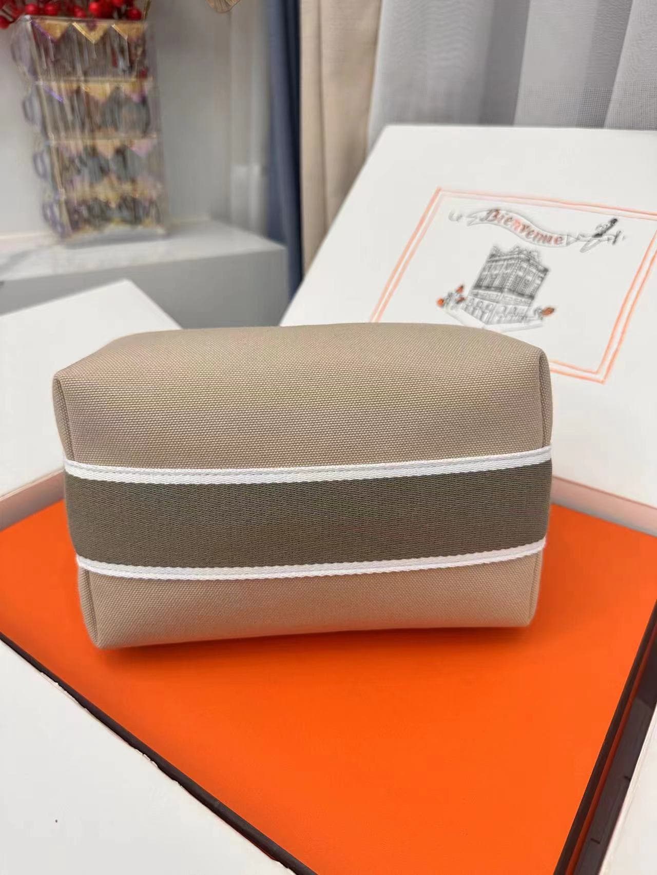 Hermes Bride-a-Brac Travel Case Small/Large Model Beige High