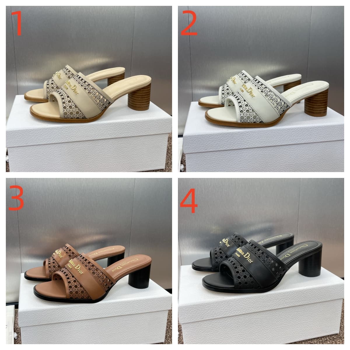 Dior D-Lane Heeled Slide Shoes Women